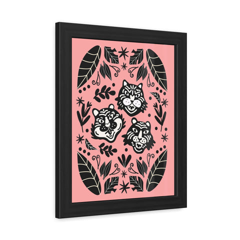 Mirror 5 - Playful Jungle Themed Framed Posters - Tiger and Leopard Artwork for Kids' Rooms