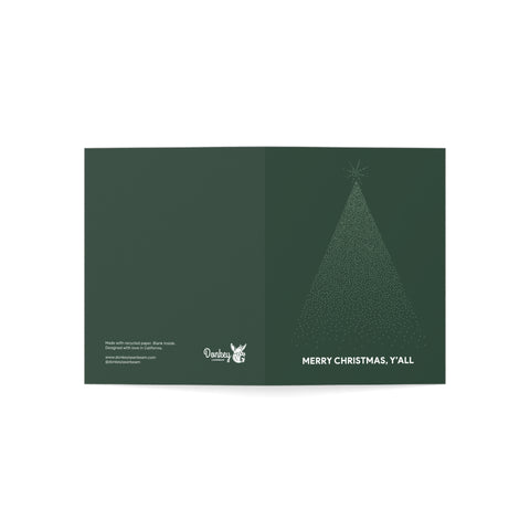 'Merry Christmas, Y'all' Greeting Card – Christmas / Holiday Greeting Card - Illustrated, Modern