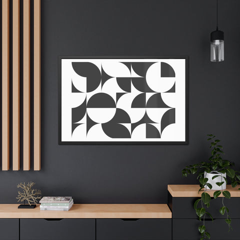 Horizon Grid 3 - Modern Geometric Framed Poster for Stylish Home Decor