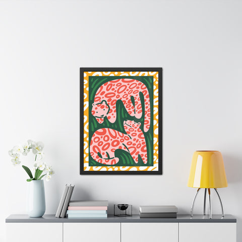 Amazon 2 - Stylish Framed Poster – Vibrant Jungle Theme with Leopard Design