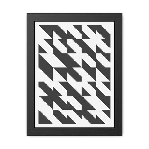 Gridline 1 - Modern Geometric Framed Poster - Monochrome Wall Art for Home Décor