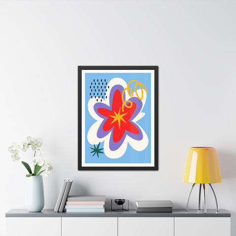 Natural Formation 9 - Vibrant Abstract Flower Framed Poster – Modern Wall Art for Home Decor
