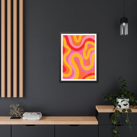Natural Formation 5 - Vibrant Abstract Framed Poster - Funky Wall Art for Home Decor
