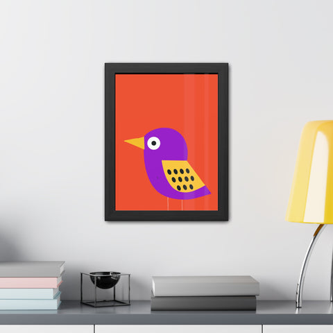 Childrana 6 - Colorful Bird Framed Poster - Vibrant Wall Art for Kids' Rooms