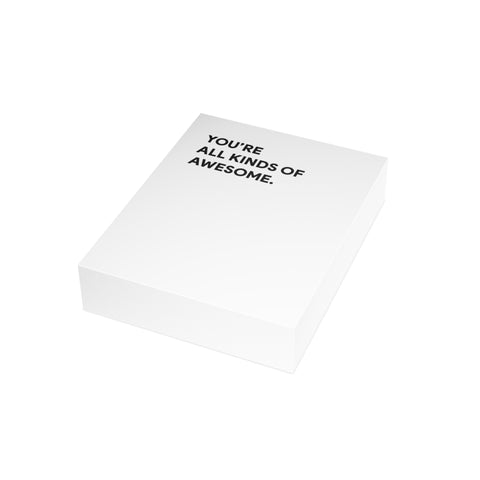 "You're All Kinds of Awesome" Greeting Card — Motivational / Encouragement Greeting Card - Illustrated, Funny, Snarky, Modern