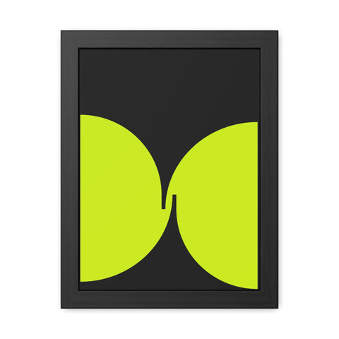 Modernica 4 - Modern Minimalist Framed Poster - Bold Green Abstract Art