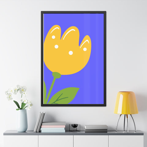 Childrana 5 - Bright Yellow Flower Framed Poster - Cheerful Home Decor for Spring Celebrations