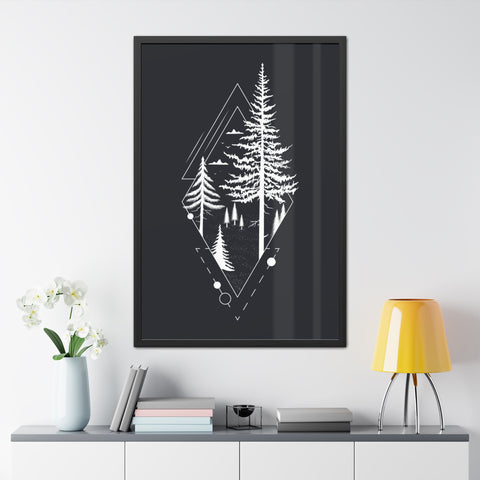 Treecraft 2 - Modern Nature Framed Poster - Geometric Forest Wall Art