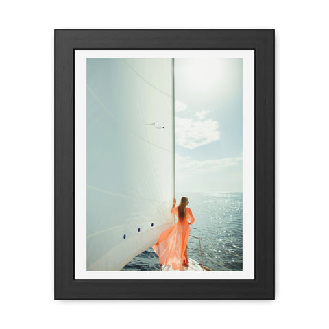 On the boat 1 - Sailing Dream Framed Poster - Nautical Wall Art for Ocean Lovers