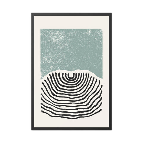 Ink Block 3 - Minimalist Framed Poster Art - Modern Abstract Line Design Decor