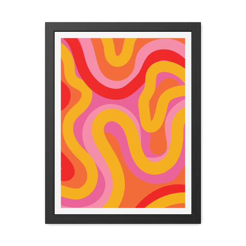 Natural Formation 5 - Vibrant Abstract Framed Poster - Funky Wall Art for Home Decor