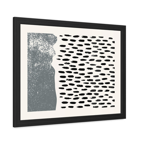 Ink Stamp 6 - Modern Abstract Framed Poster - Minimalist Wall Art for Home Decor