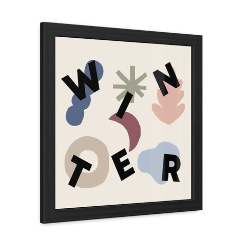 Seasons - Modern Winter Framed Poster - Minimalist Home Decor