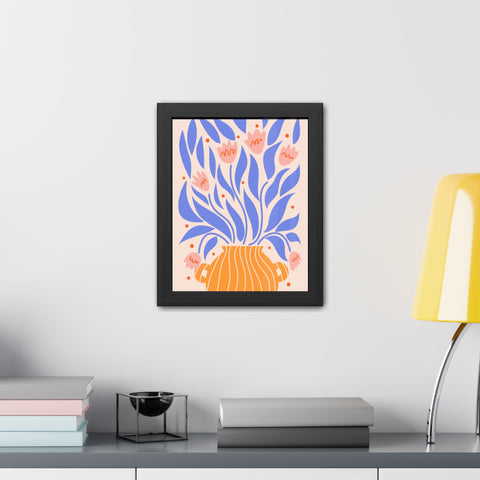 Marinda 1 - Vibrant Floral Framed Poster - Modern Home Decor