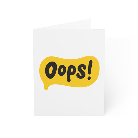 Oops! Apology Greeting Card — Apology Greeting Card - Illustrated, Funny, Snarky, Modern