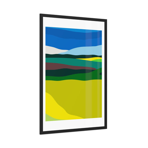 Scapes 4 - Abstract Landscape Framed Poster - Vibrant Nature Art for Home Decor