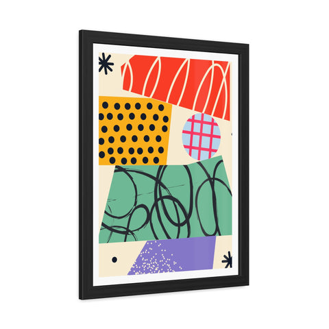 Kurian 10 - Abstract Geometric Framed Posters for Modern Decor | Vibrant Wall Art