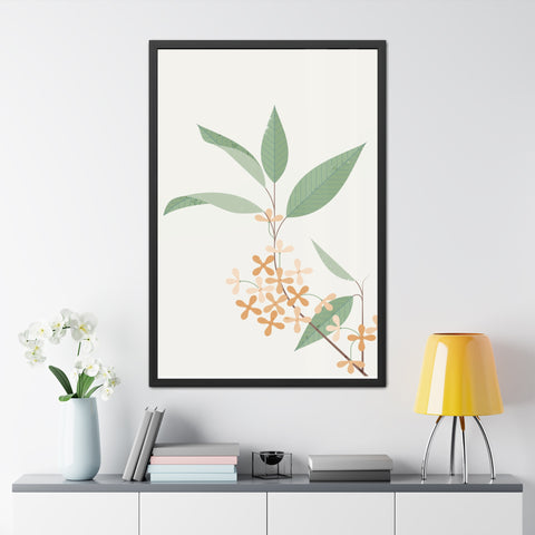 Botanical Gradual 2 - Framed Poster - Elegant Floral Wall Art