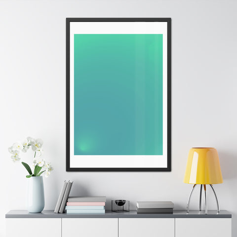 Sunrise 3 - Modern Minimalist Framed Posters - Serene Turquoise Wall Art