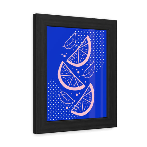 When life gives you lemons 2 - Citrus Slice Framed Poster - Fresh Fruit Wall Art for Kitchen Decor