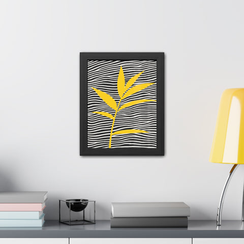 Cristobal 1 - Modern Leaf Framed Poster for Home Decor