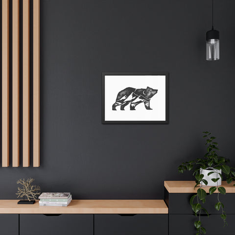 Mountain Bear - Framed Poster – Nature-Inspired Wall Art for Outdoor Enthusiasts