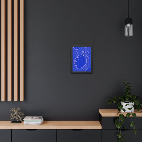 When life gives you lemons 5 - Blue Lemon Framed Poster - Modern Wall Art for Kitchen Decor