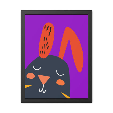 Childrana 4 - Whimsical Bunny Framed Poster - Playful Home Decor for Kids' Rooms