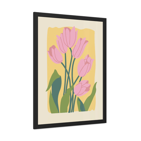 Flowers 3 - Blossoming Tulips Framed Poster - Modern Floral Wall Art