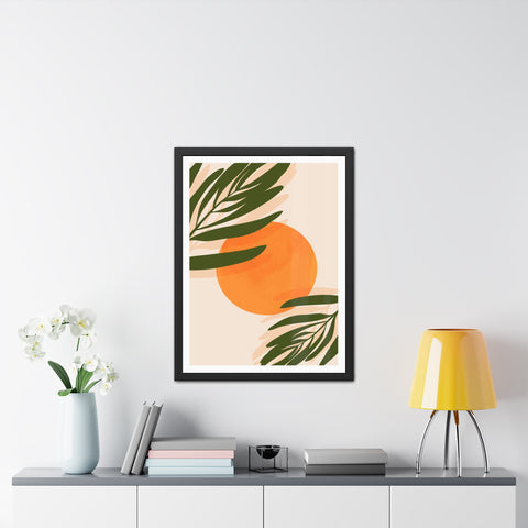 Agora 1 - Tropical Sunset Framed Poster - Modern Wall Art for Home Decor