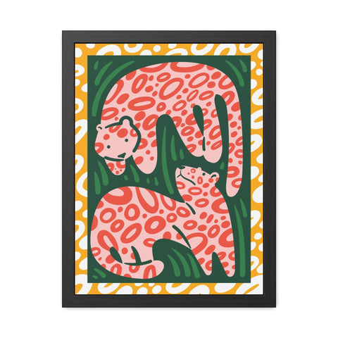 Amazon 2 - Stylish Framed Poster – Vibrant Jungle Theme with Leopard Design