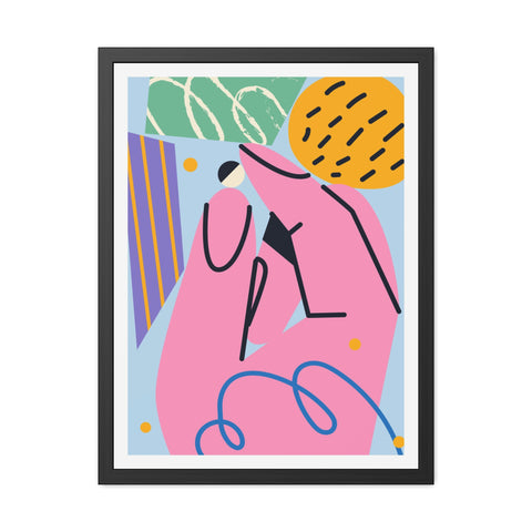 Kurian 8 - Abstract Hand Framed Poster - Modern Art for Home Décor