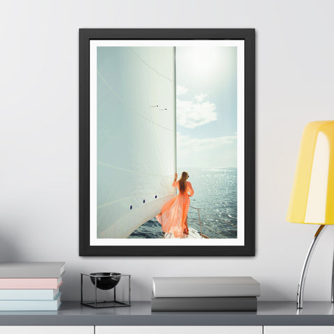 On the boat 1 - Sailing Dream Framed Poster - Nautical Wall Art for Ocean Lovers