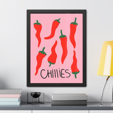 Spicy Chillies Framed Poster - Vibrant Kitchen Wall Art
