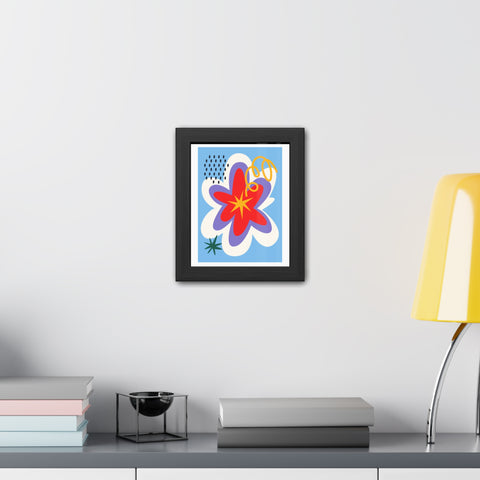 Natural Formation 9 - Vibrant Abstract Flower Framed Poster – Modern Wall Art for Home Decor