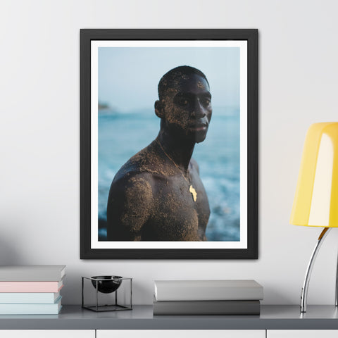Male Portrait 4 - Framed Poster: Inspiring African Portrait Wall Art