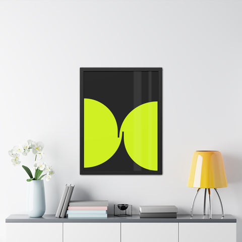 Modernica 4 - Modern Minimalist Framed Poster - Bold Green Abstract Art