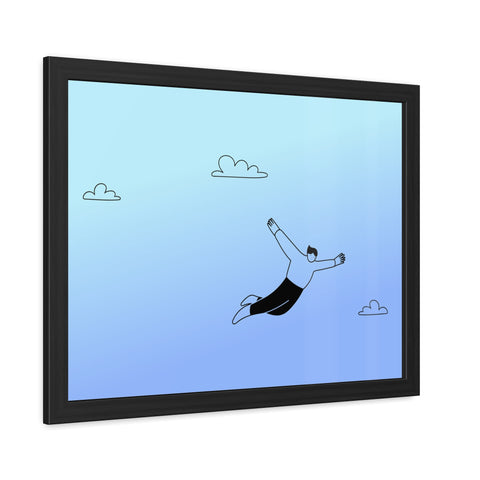 Falling for you - Dreamy Freedom Framed Poster - Inspirational Art for Home Decor