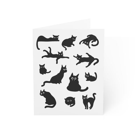 Black Cats - Greeting Card