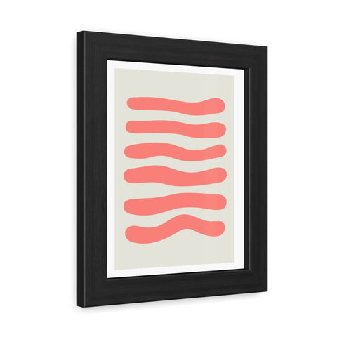 Stratica 6 - Modern Abstract Framed Poster - Wavy Lines Art for Home Decor