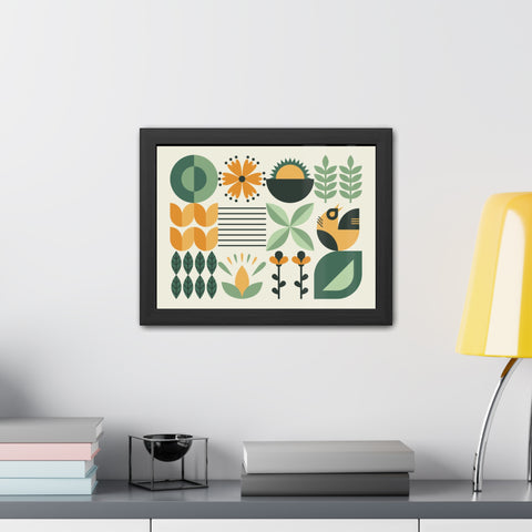 Farmhouse 1 - Botanical Framed Poster Art - Modern Home Decor for Nature Lovers