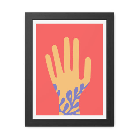 Stratica 2 - Vibrant Hand Art Framed Poster - Modern Decor for Home & Office