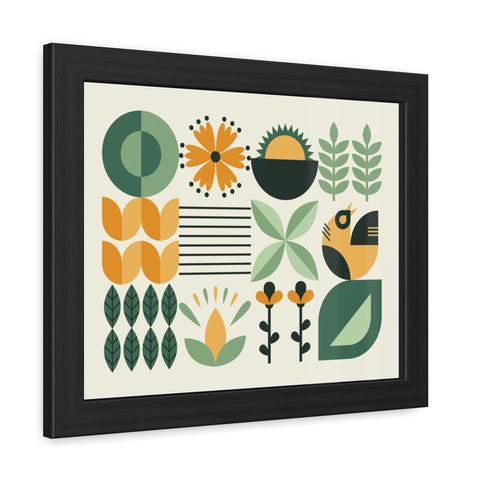 Farmhouse 1 - Botanical Framed Poster Art - Modern Home Decor for Nature Lovers
