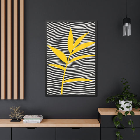 Cristobal 1 - Modern Leaf Framed Poster for Home Decor