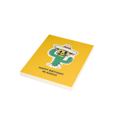 'Happy Birthday Mi Amigo' Cactus Skull Birthday Card — Birthday Greeting Card - Illustrated, Funny, Snarky, Modern
