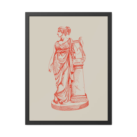 Greeked Out 2 - Elegant Greek Statue Framed Poster Art - Classic Home Decor