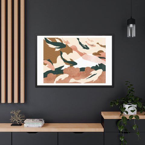 Koi Wind 1 - Abstract Fish Framed Poster - Nature-Inspired Wall Art for Home Decor