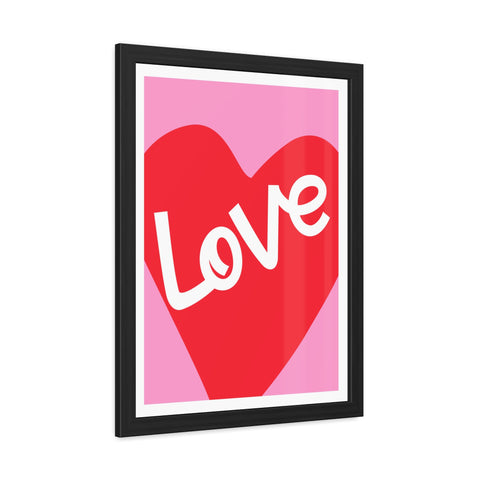 Lovin' - Love Heart Wall Art - Framed Poster, Romantic Decor for Home & Special Occasions