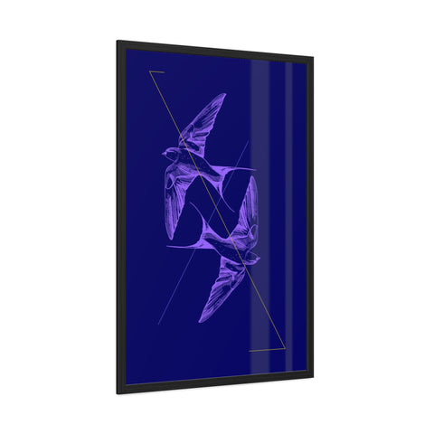 Wings 2 - Elegant Framed Bird Poster Art - Modern Decor for Nature Lovers