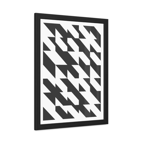 Gridline 1 - Modern Geometric Framed Poster - Monochrome Wall Art for Home Décor
